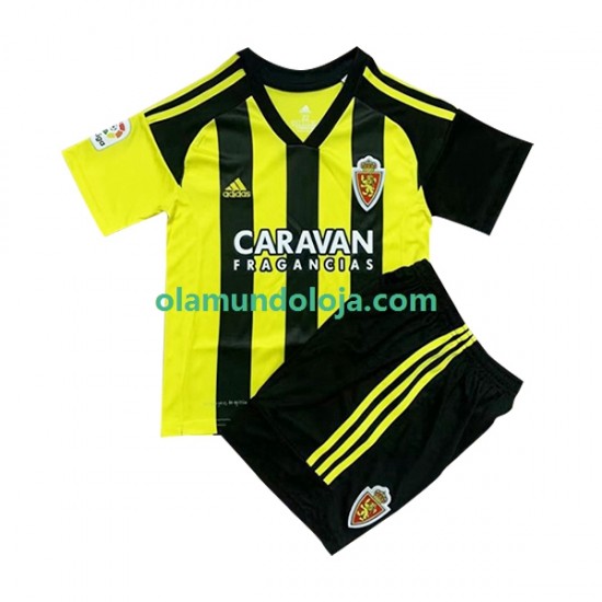 Camisola Real Zaragoza Criança Equipamento Segundo 2022-2023 Manga Curta